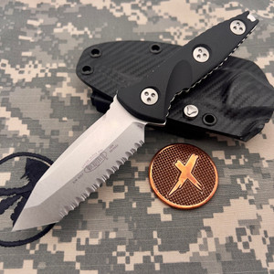 Microtech 93M-12 Socom Alpha Mini Fixed Warcom Full Serrated Stonewash ...