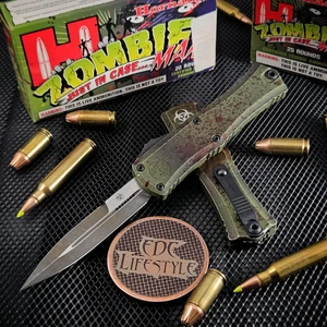 Microtech Hera II Mini Outbreak Deep Engraved Signature Series 2.90" Bayonet 1701M-1OBDS By Edc Lifestyle