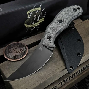 Bastinelli Chopper Fixed Blade Black Micarta PVD