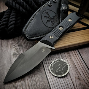 Microtech Knives Always Survive Fixed Blade DLC Two-Tone Stonewash Black G-10 Bronze HW