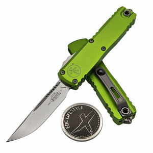 Microtech UTX-85 Gen IV Neon Green S/E 3.10" Stonewash 12314-10NG