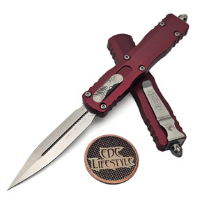 Microtech Dirac Delta Merlot 3.75" D/E Stonewash 227-10MR By Edc Lifestyle