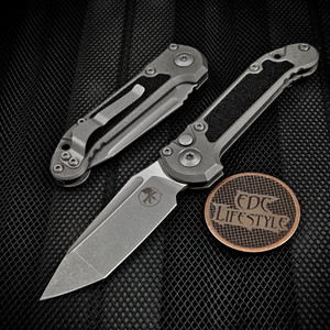 Microtech LUDT Titanium Textured Inlay T/E Apocalyptic 1136-10APMS2