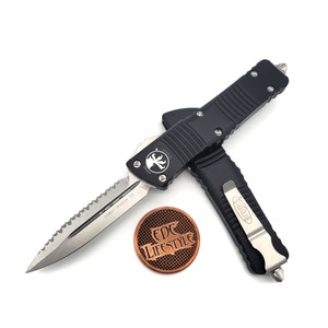 Microtech Combat Troodon Stonewash Full Serrated 142-12