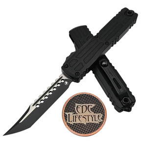 Microtech Ultratech EX Gen III ZBP Tactical Hellhound T/E Black Standard 1119EX-1TS