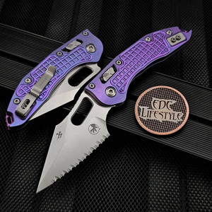 Microtech Stitch Ram-Lok 169RL-10FRMS5 Purple Haze Titanium Frag