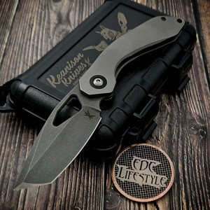 Keanison Knives Bull Terrier Titanium Handle 3.3" 20CV Blade #39