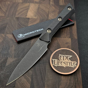 MICROTECH KNIVES 3.5" M390 PAIRING KNIFE DLC Carbon Fiber 3500-1DLCCFS