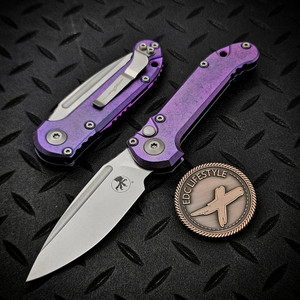 Microtech LUDT Purple Haze Titanium Slab Side S/E Stonewash 1135-10MS9 Purple Ti Accent