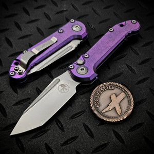 Microtech LUDT Purple Haze Titanium Slab Side T/E Stonewash 1136-10MS9 Purple Ti Accent