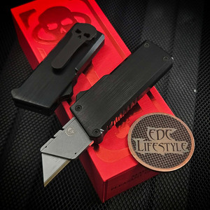 Chaves CHUB Black Automatic OTF Satin Black HW 1" Utility Blade