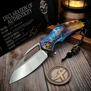 Marfione Custom Matrix-R Mirror Polish Galactic Acid Ti w/Bronzed Two-Tone HW S/N 002 - Preowned