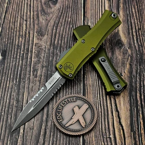 Microtech Hera II Mini OD Green 2.90" Bayonet Partial Serrated Apocalyptic 1701M-11APOD By Edc Lifestyle