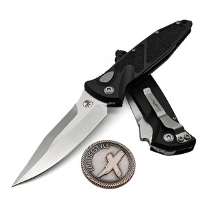 Microtech Socom Elite Auto 160A-10SS Black Spearpoint Stonewash