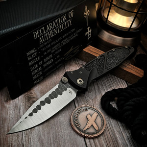 Marfione Custom Socom Manual Borka Clip Point Stingray Inlay S/N 006 - Preowned