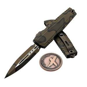 Microtech Knives Surefire Luminary D/E ZBP 1270-1WOOCS Woodlands Olive Camo Signature Series Tritium Button Insert