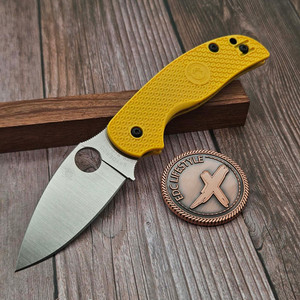 Spyderco Sage 5 Lightweight Salt Compression Lock Magnacut C123PYL - Preowned