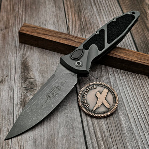 Microtech Socom Elite Auto S/E Natural Clear Apocalyptic 160A-10APNC S/N 11416 - Preowned