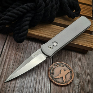 Pro-Tech Godson Grey Handle 3.15" Satin SHOT Show 2026