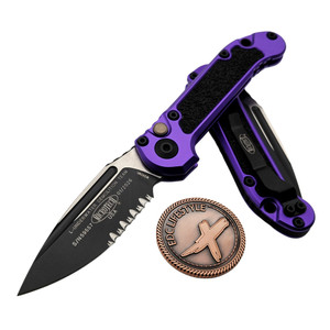 Microtech LUDT S/E Gen III 1135-2PU Purple Black Standard Partial Serrated