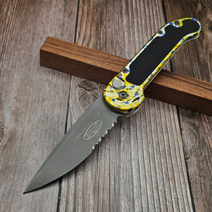 Microtech Knives Yellow/Blue Splash LUDT - Preowned