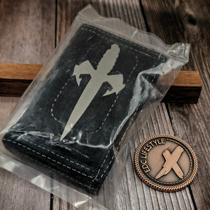 Marfione Custom Knives Assailant Bronzed Titanium Credit Card Knife w/Wallet - Preowned