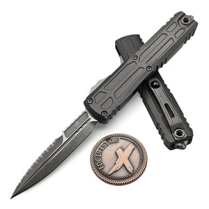 Microtech EX Ultratech ZBP 1120EX-12APNCS Natural Clear Full Serrated Bayonet 3.5" Apocalyptic M390MK