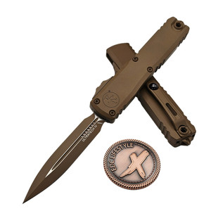 Microtech Ultratech Gen IV Cerakote Tan D/E 3.55" M390MK 11224-1CTA