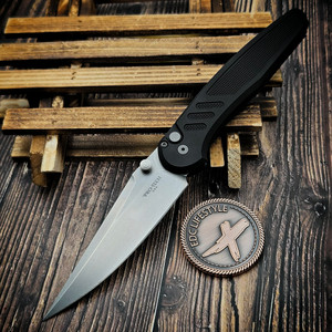 Pro-Tech Peace Neighbor Avalon Button Lock  4.25 SW Drop Point