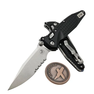Microtech Socon Ram-Lok Black Aluminium Frag 4.00" S/E Partial Serrated Stonewash 160RL-11FR  By Edc Lifestyle