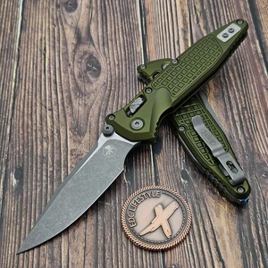 Microtech Socom Ram-Lok OD Green Aluminum Frag 4.00" S/E Apocalyptic 160RL-10APFROD By Edc Lifestyle