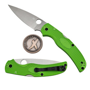 Spyderco Native Chief Green Lightweight FRN SALT Frame Lock 4.02" LC200N C211TIP
