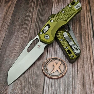 Microtech MSI Ram-Lok OD Green Frag Aluminum 3.85" S/E Stonewash 210-10FROD By Edc Lifestyle