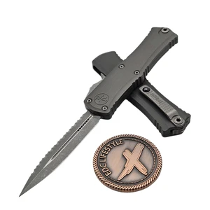 Microtech Hera II Mini Natural Clear 2.90" D/E Full Serrated Apocalyptic 1702M-12APNC By Edc Lifestyle