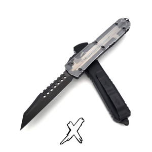 Microtech Ultratech 119W-1DLCTCLSH Clear Top DLC Warhound Shadow Microtech Ultratech 119W-1DLCTCLSH Clear Top DLC Warhound Shadow