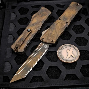 Microtech Combat Troodon Gen III Plague Outbreak T/E Full Serrated Deep Engraved 1144-3PLOBS