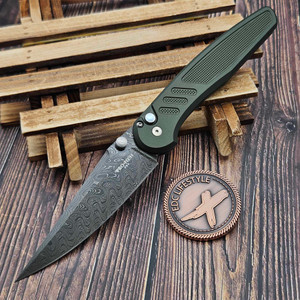 Pro-Tech 2026 Custom 003 Peace Neighbor Avalon Button Lock 4.25 Nichols Boomerang Drop Point