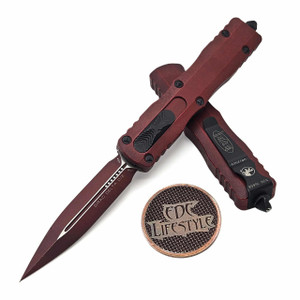 Microtech Dirac Delta Weathered Crimson 3.75" D/E 227-1WCM By Edc Lifestyle