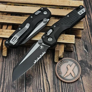 Microtech MSI Ram-Lok Mini Black Aluminum Frag 3.10" S/E Partial Serrated Black 210M-2FR By Edc Lifestyle