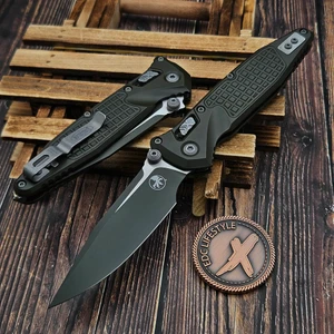 Microtech Socom Ram-Lok Cerakote Magpul Green Aluminum Frag 4.00" S/E Black 160RL-1FRCMPOD-Z13 By Edc Lifestyle
