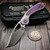 Keanison Knives Bull Terrier Titanium Handle CamoQuartz Inlay 3.3" S35VN #158