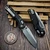 Microtech MSI Mini Black Aluminum Frag 3.18" S/E Stonewash Partial Serrated 210M-11FR