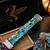 Marfione Masterpiece Stainless Steel Abalone Emerald Button w/18K Gold Dragonskin