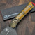 MICROTECH KNIVES 4.2" M390 SANTOKU KNIFE DLC BRONZE TITANIUM BOLSTER ULTEM 3300B-1DLCULS