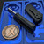 Chaves Knives Blue Label Black CHUB Slipper Knife Stonewash 1" Utility Blade Black Ti HW