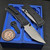 Chaves Knives Blue Label Black Knurled Redencion 229 3.5" Stonewash Tanto Black Ti HW