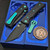 Chaves Knives Blue Label Black Knurled Redencion Street 3.13" Tanto PVD Green Ti HW