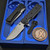 Chaves Knives Blue Label Black Knurled TAK Redencion 2.75" Stonewash Drop Point Black Ti HW