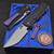 Chaves Knives Blue Label Black Knurled NTAK Redencion 3.57" Stonewash Tanto Purple Ti HW