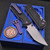 Chaves Knives Blue Label Black Knurled NTAK Redencion 3.57" Stonewash Tanto Purple Ti HW